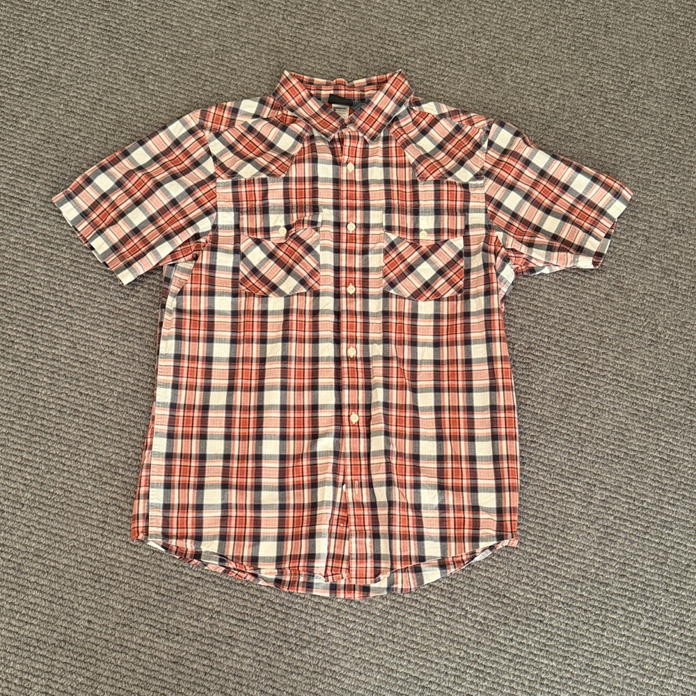 Patagonia Plaid Short Sleeve Organic Cotton Shirt, Size M